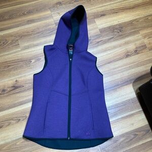 Gerry Purple Scuba Full Zip Sleeveless Hooded Vest Jacket Women's LARGE